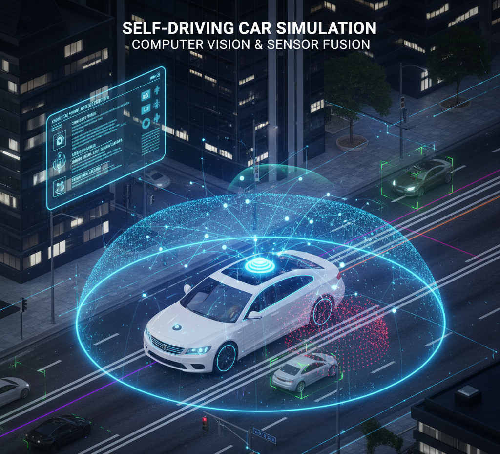 Self-Driving Car Simulation using Computer Vision & Sensor Fusion